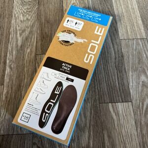 SOLE Active Thick Footbed Insoles Men 5 Women 7 Black Moldable Arch Support